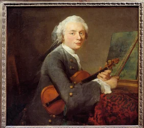 Young Man with a Violin or Portrait of Charles Theodose Godefroy