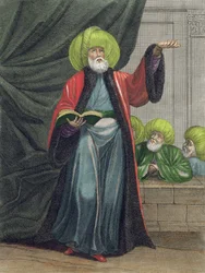 The Mufti, or Master of the Law, plate 20 from Recueil de Cent Estampes representant differentes Nations du Levant tirees sur les Tableaux Peints dapres Nature..., engraved by Scotin, Gerard Jean Bapt