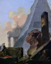 Ruins with Pyramid