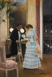 A conversation, Private Collection