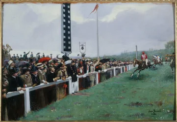 Races at Longchamp; the finish
