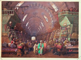 A Bazaar in Constantinople, 1873