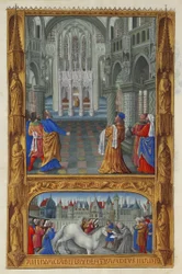 Les Très Riches Heures du Duc de Berry, Folio 129v - The Holy Sacrament