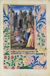 Baptism scene, from the Hours of Louis d