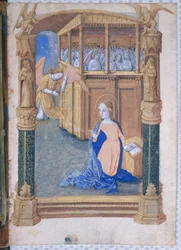 Ms. Lat. Q.v.I.126, fol. 12v: The Annunciation, from the Book of Hours of Louis d