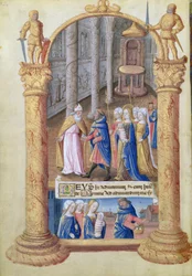 Presentation of the Christ Child in the Temple, from the Book of Hours of Louis dOrleans