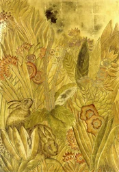 Rabbits and Flowers