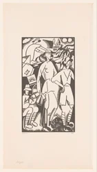 Four Soldiers in a Landscape