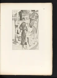 Man and Woman at a Newspaper Kiosk (original title: Le kiosque a journaux)