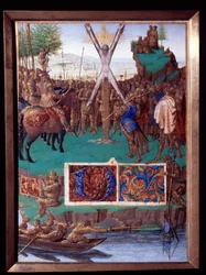 The Martyrdom of Saint Andrew Crucified. Miniature Taken from 