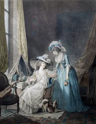 The Difficult Confession - Engraving by Janinet
