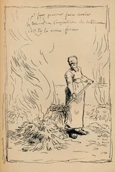 Peasant Burning Weeds