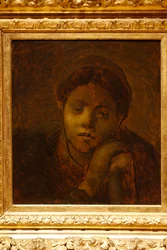 Shepherd Resting on Her Stick