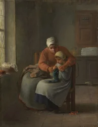 The Knitting Lesson, c. 1860