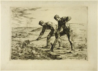 Two Men Digging