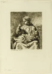 Woman Feeding Her Child
