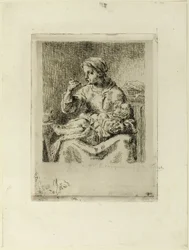 Woman Feeding Her Child