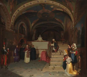 Pope Gregory XVI Visiting the Church of San Benedetto at Subiaco