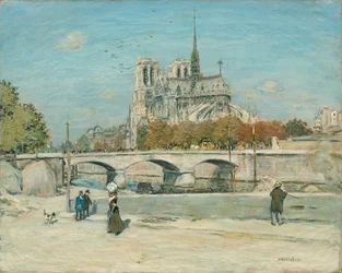 Notre Dame Seen from the Quai de la Tournelle, c. 1897-1902