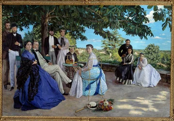 Family Meeting: Portrait of a French Bourgeoisie Family Gathered in a Garden