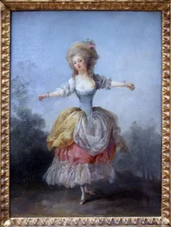 Dancer in Louis XVI. Painting by Jean Frederic Schall, late 18th century. Museum of Fine Arts of Nantes.