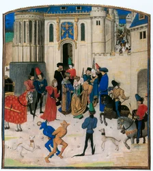 King Charles VI of France Greets Queen Isabeau of Bavaria