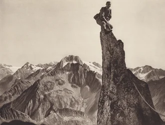 Switzerland: Gendarme on the Sonnigwichel, looking towards the Oberalpstock