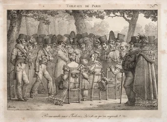 Scenes of Paris: Promenade in the Tuileries. What Are They Looking At
