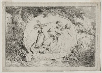 Bacchanales: Nymph Astride a Satyr, 1763