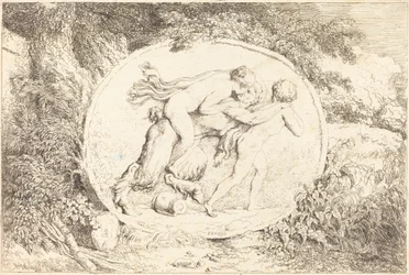 Nymph Astride a Satyr