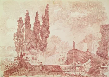 Staircase in the Gardens of the Villa d