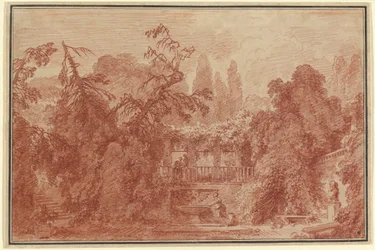 Terrace and Garden of an Italian Villa