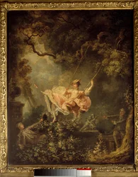 The Swing. Painting by Jean-Honoré Fragonard (1732-1806)