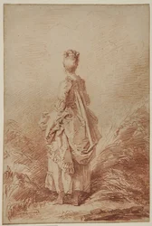 Young Woman Looking Back