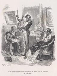 It is good that he coaxes and flatters her in front of her husband. from the Little Miseries
