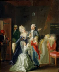 Farewell to Louis XVI by his Family in the Temple, 20th January 1793
