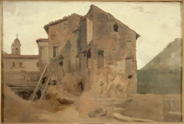 Masure in the Rome countryside, between 1859 and 1864