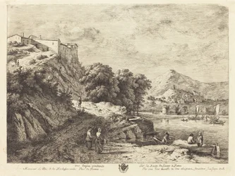 View of Aqua Pendente on the Road from Siena to Rome