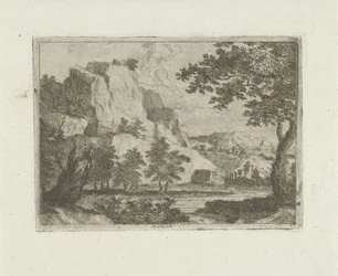 Rock in a River Landscape