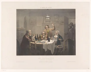 Police Interrupting a Group of Drinking Men (Museum of the Laughers series)