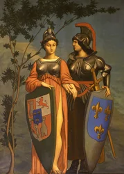 Allegory of the Treaty of the Pyrenees in 1659 between France and Spain