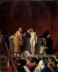 The Slave Market in Rome, c. 1883-1884