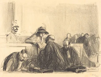 Lawyer Talking to His Client
