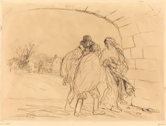 The Meeting under the Arch (first plate)