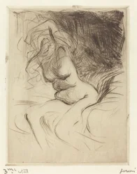 Woman Taking Off Her Chemise