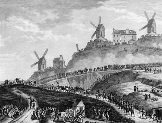 French Revolution: Canons de Paris doors to Montmartre on July 15