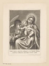 Mary with Child and Female Saint with Relic Holder