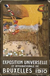 World and International Exhibition in Brussels, poster by Jean Malvaux