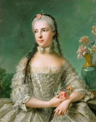 Rococo: Portrait of Princess Isabella of Parma (1741-1763), Archduchess of Austria, by Jean-Marc Nattier (1685-1766)