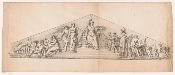 Tympanum with Enthroned Minerva